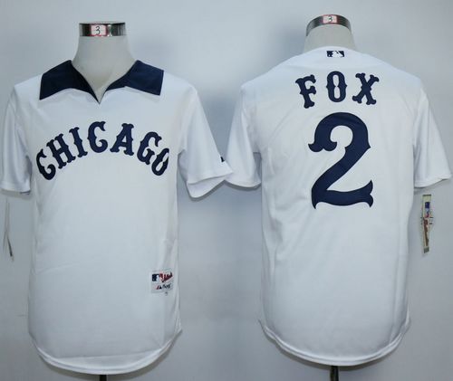 White Sox #2 Nellie Fox White 1976 Turn Back The Clock Stitched MLB Jersey - Click Image to Close